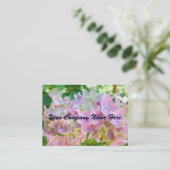 Floral Hydrangea Flowers Visitekaartjes Personal (Staand voorkant)