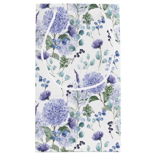 Floral Hydrangea Gift Bag Klein Cadeauzakje (Achterkant)