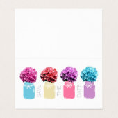 Floral Hydrangea Mason Jars Save the Date Card Visitekaartje (Buitenkant ongevouwen)