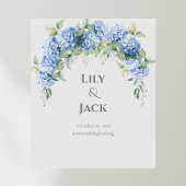 Floral Hydrangea Photo Selfie Wedding Backdrop Wandkleed