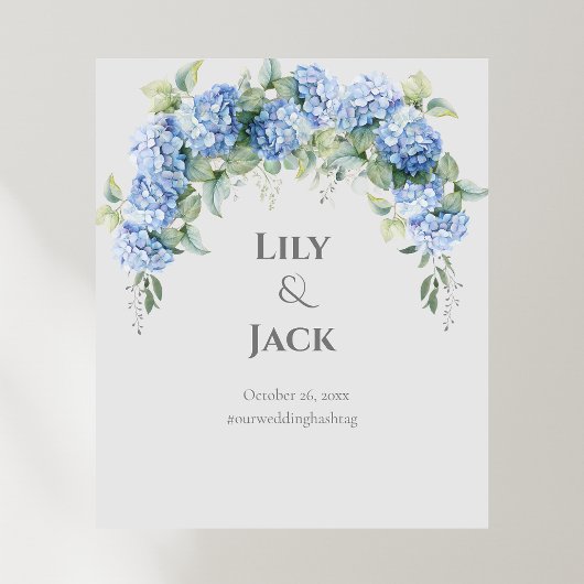 Floral Hydrangea Photo Selfie Wedding Backdrop Wandkleed