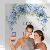 Floral Hydrangea Photo Selfie Wedding Backdrop Wandkleed