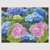 Floral Hydrangea Roze Blauw Ontstekingsvaartuig Tissuepapier (Voorkant)