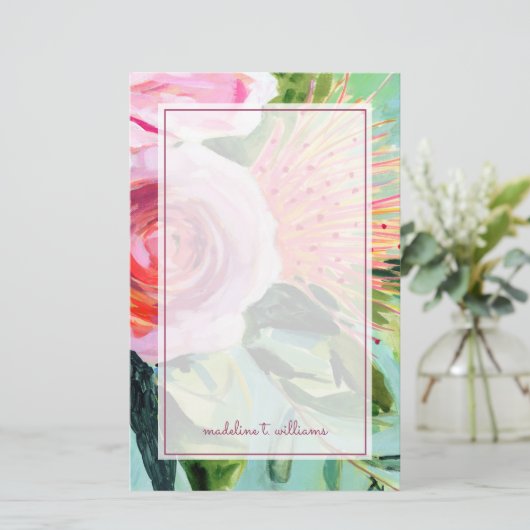 Floral I Briefpapier (Staand voorkant)