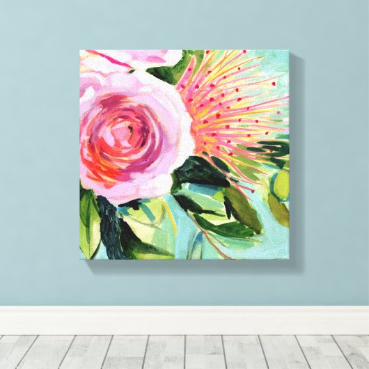 Floral I Canvas Afdruk (Insitu (Houten vloer))
