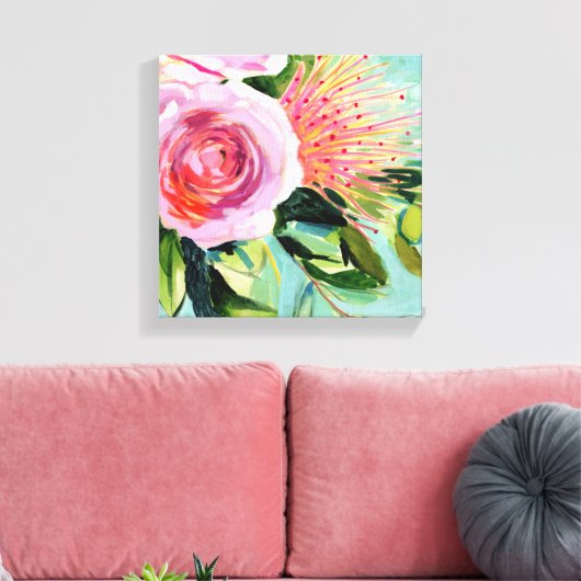 Floral I Canvas Afdruk (Insitu (Woonkamer))