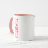 Floral I Initial Mug | Personalized Name & Traits Mok (Voorkant links)