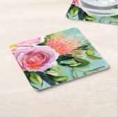 Floral I Kartonnen Onderzetters (Schuin)