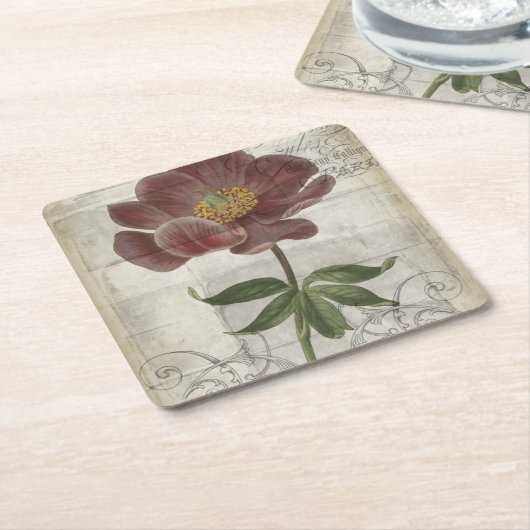 Floral I Kartonnen Onderzetters (Schuin)