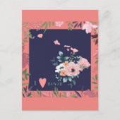 Floral I Love Hawaii State Map Briefkaart (Voorkant)