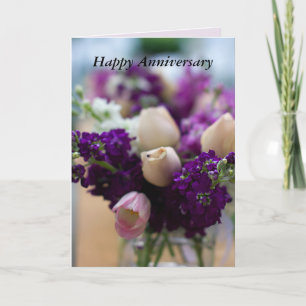 Floral I Love You Jubileum Kaart