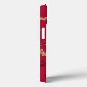 Floral i-pad draagtas met rode en gouden vlinder Case-Mate iPhone case (Achterkant / Rechts)