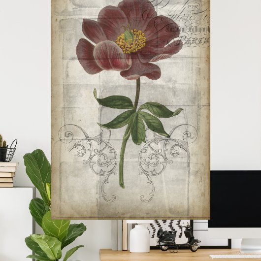 Floral I Poster (Thuiskantoor)