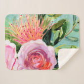 Floral I Sherpa Deken (Voorkant (horizontaal))