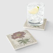 Floral I Stenen Onderzetter (Zijkant)