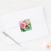 Floral I Vierkante Sticker (Envelop)