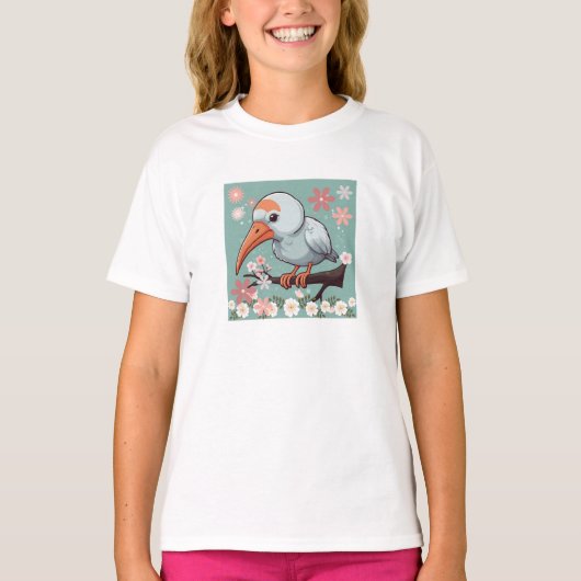 Floral Ibis T-shirt (Voorkant)