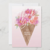 Floral Ice Cone Flat Dank u kaart (Voorkant)