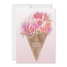 Floral Ice Cone Flat Dank u kaart