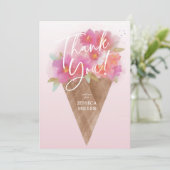 Floral Ice Cone Flat Dank u kaart (Staand voorkant)