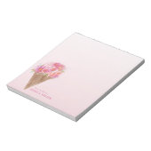 Floral Ice Cream Cone Hier is de Scoop Notitieblok (Linkerzijde)