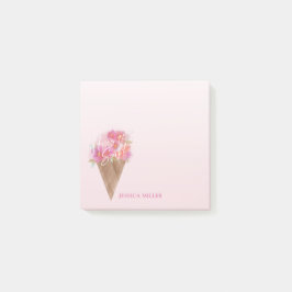 Floral Ice Cream Cone Hier is de Scoop Post-it® Notes