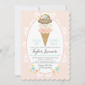 Floral Ice Cream Theme Vrijgezellenfeest Kaart (Voorkant)