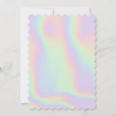 Floral Ice crème Holographic Birthday Kaart (Achterkant)