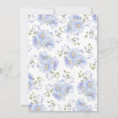 Floral iets blauw voordat ik Vrijgezellenfeest doe Kaart (Achterkant)