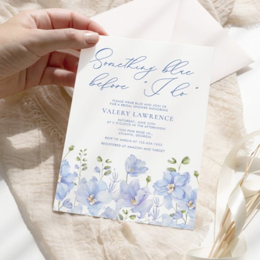 Floral iets blauw voordat ik Vrijgezellenfeest doe Kaart