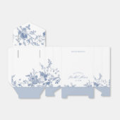 Floral Iets Blauw Vrijgezellenfeest Bedankdoosjes (Uitgevouwen)