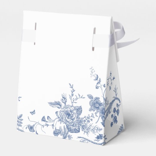 Floral Iets Blauw Vrijgezellenfeest Bedankdoosjes (Achterkant)