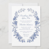 Floral Iets Blauw Vrijgezellenfeest Kaart (Voorkant)