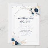 Floral Iets Blauw Vrijgezellenfeest Kaart (Voorkant)