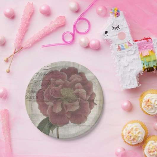 Floral III Papieren Bordje (Feest)