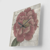 Floral III Vierkante Klok (Hoek)