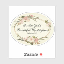  Floral Ik ben Gods sterstuk Christelijk