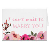 Floral ik kan niet wachten om je trouwkaart te tro (Voorkant Horizontaal)