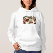 Floral Illusion Basic Hooded Sweatshirt w/White (Voorkant)