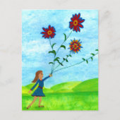  Floral  Illustratie Briefkaart (Voorkant)