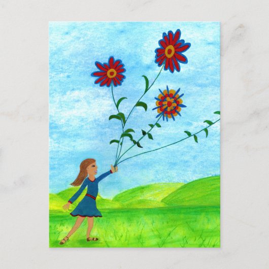  Floral  Illustratie Briefkaart (Voorkant)