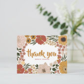Floral Illustratie Dank u Briefkaart (Staand voorkant)