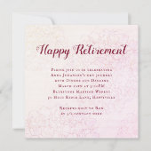 Floral Illustration her Happy Retirement Party Kaart (Voorkant)