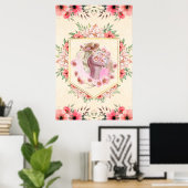 Floral Illustration, Lady of Spring Poster (Thuiskantoor)