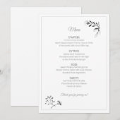Floral Illustration Menu Card (Voorkant / Achterkant)