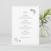 Floral Illustration Menu Card (Staand voorkant)