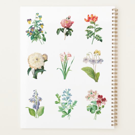  Floral Illustration minimalist Botanical Planner (Achterkant)