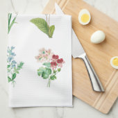  Floral Illustration minimalist Botanical Theedoek (Quarter Fold)