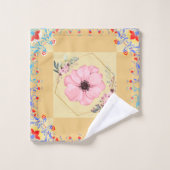 Floral Illustration, Spring geïnspireerde bloemen Bad Handdoek (Wasdoekje)