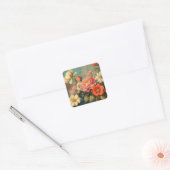 Floral Illustration Vierkante Sticker (Envelop)